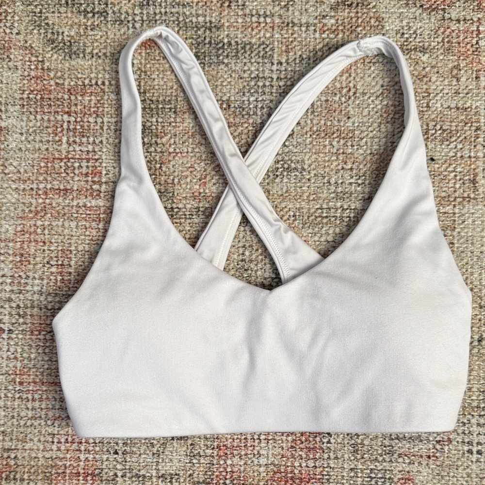 Gilly Hicks White Cross-Back Sports Bra